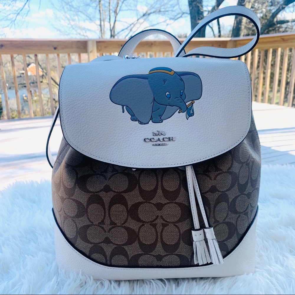 COACH DISNEY X COACH DUMBO SIGNATURE ELLE BACKPACK